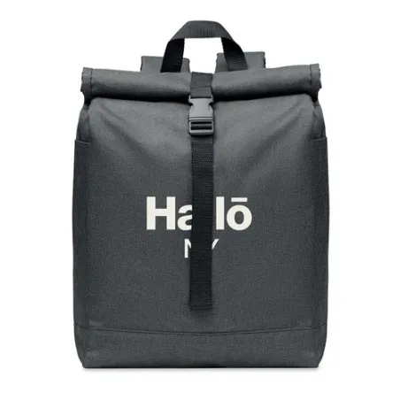 Sac à dos écologique 600D RPET 2 tons UDINE Matières : coton Taille textile : XS Couleurs : bleu royal marquage laser ultra préc