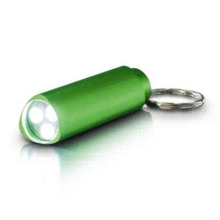 Porte-Clés Pratique en Métal avec Mousqueton et 3 LEDs - Personnalisé Matières : coton Taille textile : XL Couleurs : rouge livr