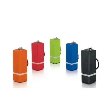 Porte-clés Lampe LED 1 Personnalisée - Objets Publicitaires Uniques Matières : coton Taille textile : 5XL Couleurs : rouge objet