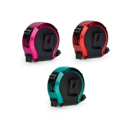 Mètre ruban jaune 5 m x 19 mm en coque plastique - Mesure Matières : coton Taille textile : S Couleurs : écru goodies publicitai