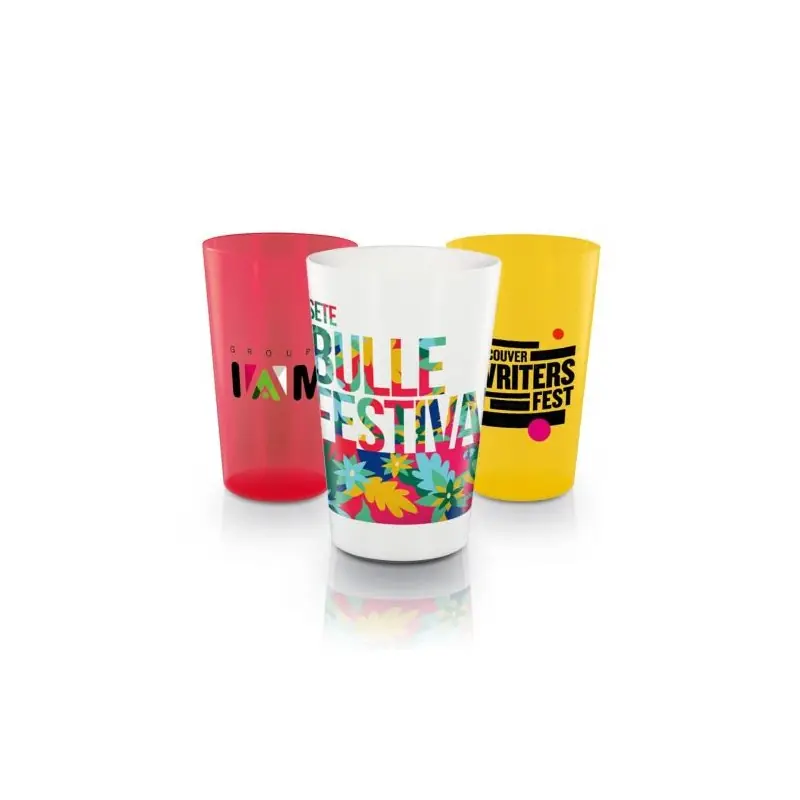 Gobelet Réutilisable Écologique 60 cl - Pratique et Personnalisé Ras Bord Matières : coton Taille textile : XL Couleurs : vert p