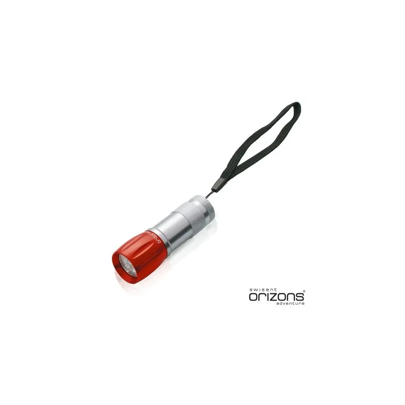 Lampe Torche Portable Personnalisée Économique Lumosh Matières : polyester Couleurs : rouge marquage laser ultra précis