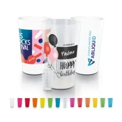 Gobelet Réutilisable Écologique 30 cl Personnalisé - Ras Bord Matières : coton Taille textile : M Couleurs : rose pâle 2