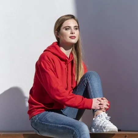 Sweat-Shirt à Capuche Adulte Personnalisé Confortable Stylé SWP280 "keya" Matières : coton Taille textile : M Couleurs : orange 