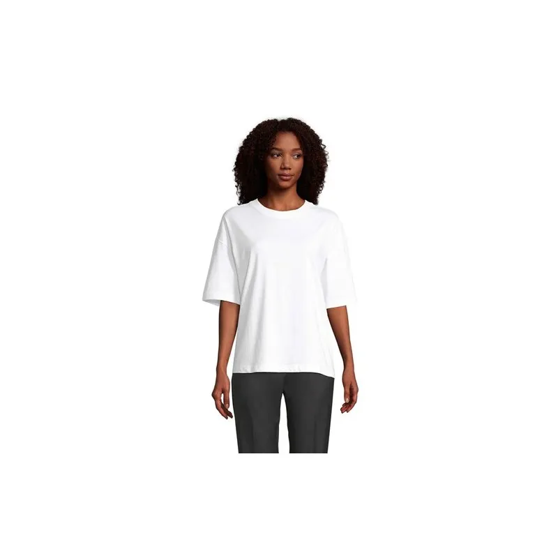 T-Shirt Oversize Personnalisé Femme BOXY WOMEN Taille textile : S Couleurs : blanc pur marquage couleur éclatante