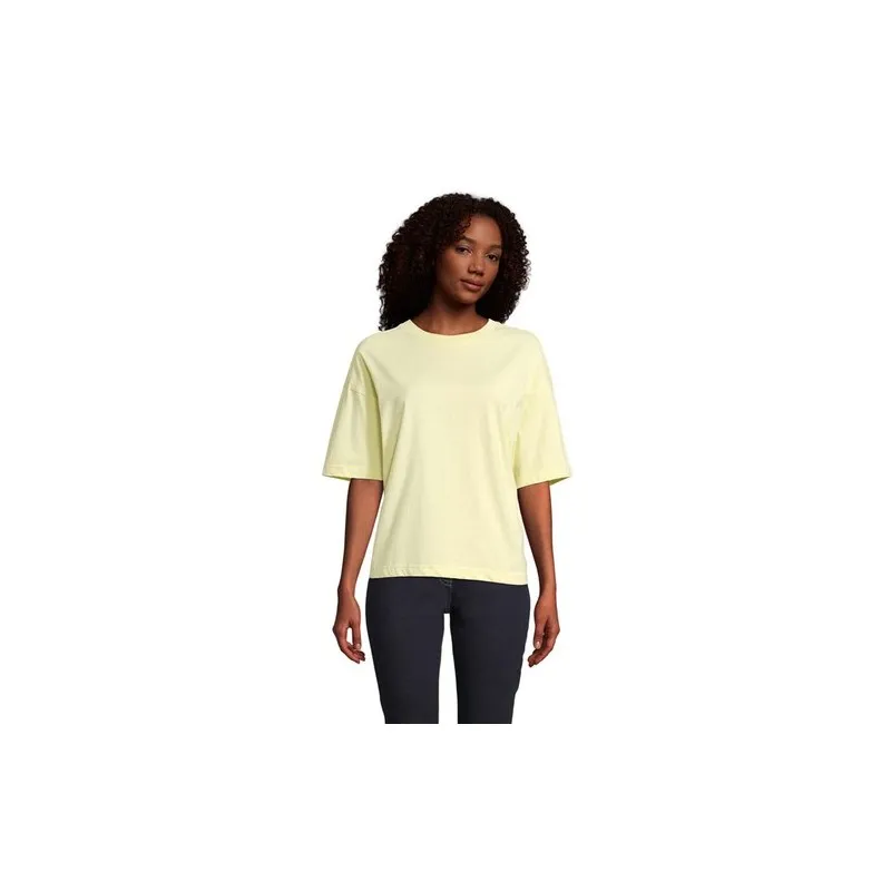 T-Shirt Oversize Personnalisé Femme BOXY WOMEN Taille textile : XL Couleurs : blanc pur cadeau client original