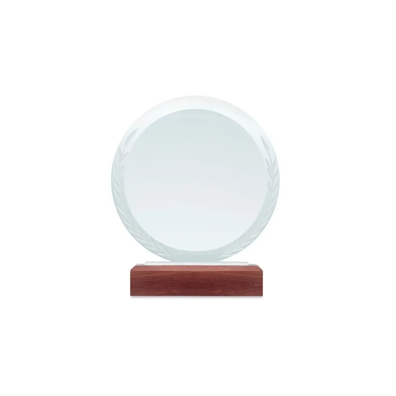 Plaque Trophée Ronde KEEN en Cristal Personnalisé