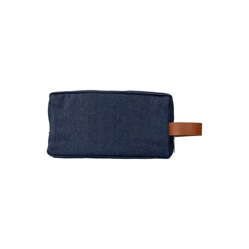 Trousse de toilette en denim personnalisée pas cher - Marianne Matières : polyester Taille textile : XXL Couleurs : bleu