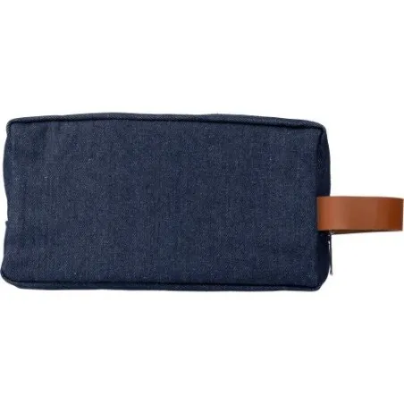 Trousse de toilette en denim personnalisée pas cher - Marianne Matières : polyester Taille textile : XXL Couleurs : bleu