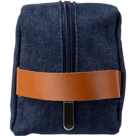 Trousse de toilette en denim personnalisée pas cher - Marianne Matières : polyester Taille textile : XXL Couleurs : bleu impress