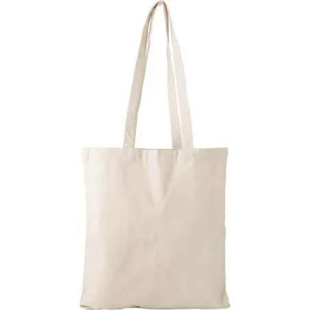 Sac shopping écologique en coton recyclé 280g/m² - Marty Matières : polyester Taille textile : M Couleurs : bleu marine personna