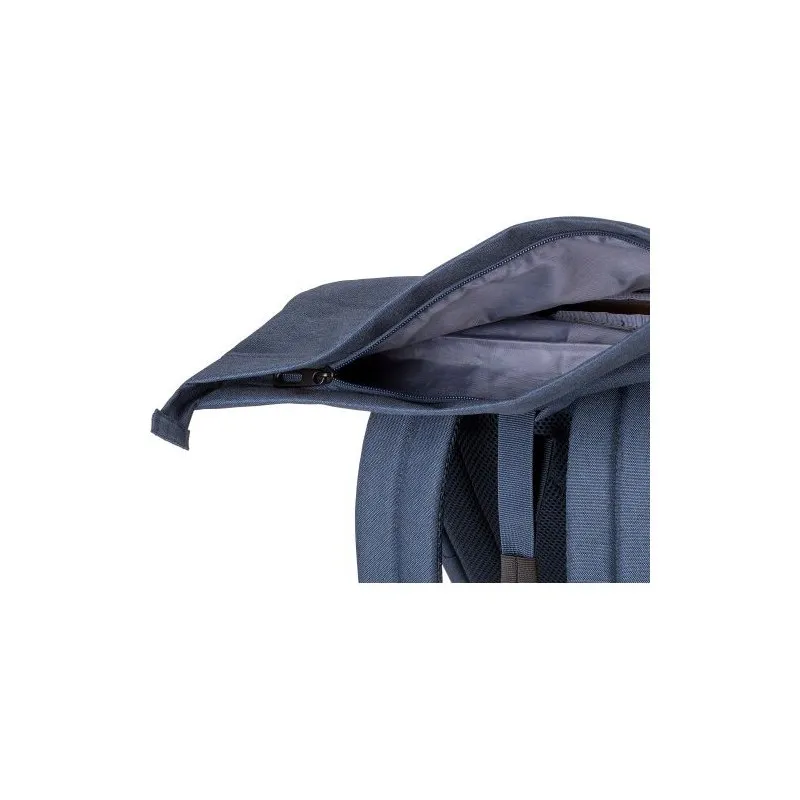 Sac à dos roll-top porte-ordinateur en polyester 600D - Oberon Matières : polyester Taille textile : S Couleurs : gris objet pub