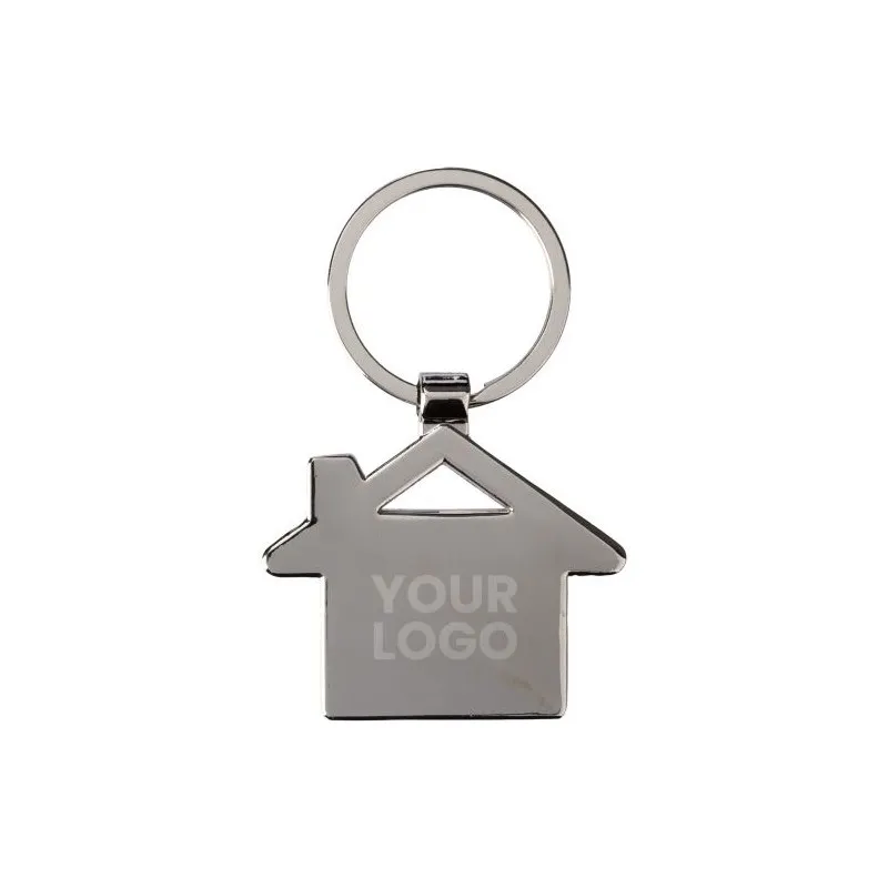 Porte-clés personnalisés en zinc et bambou - Bernd Matières : aluminium Couleurs : noir cadeau entreprise pas cher