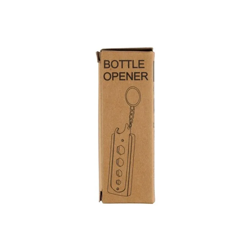 Porte-clés publicitaires en bambou - Klaus Matières : aluminium Couleurs : rouge impression haute définition