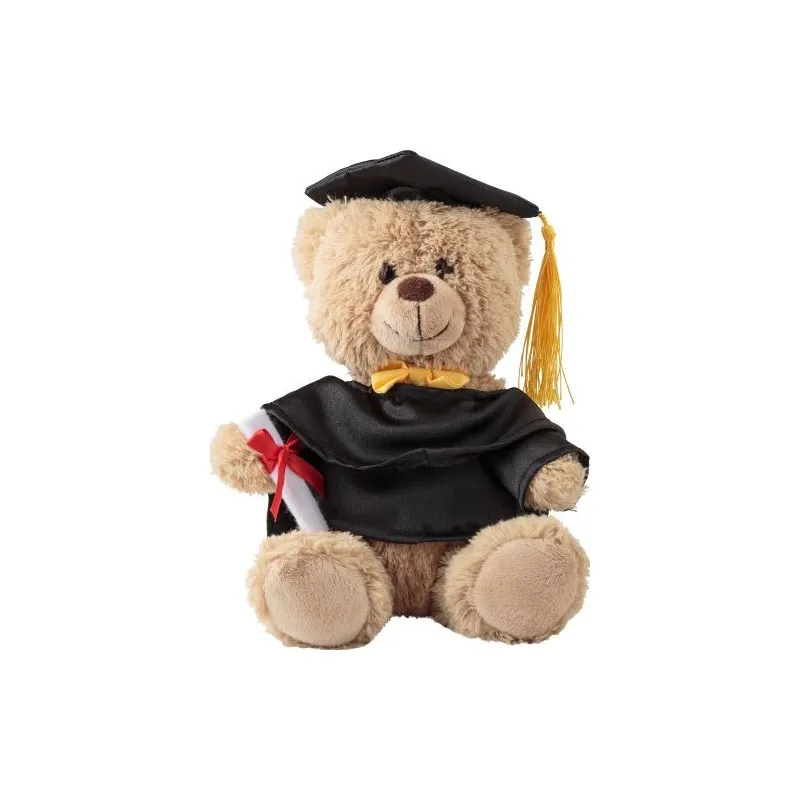 Peluche personnalisée en polyester 'Ours' - Magnus Matières : aluminium Couleurs : orange personnalisable avec votre logo