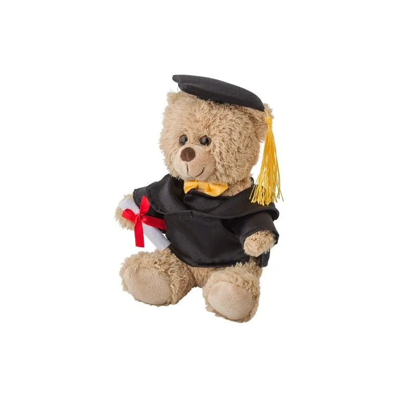 Peluche personnalisée en polyester 'Ours' - Magnus Matières : aluminium Couleurs : orange impression haute définition