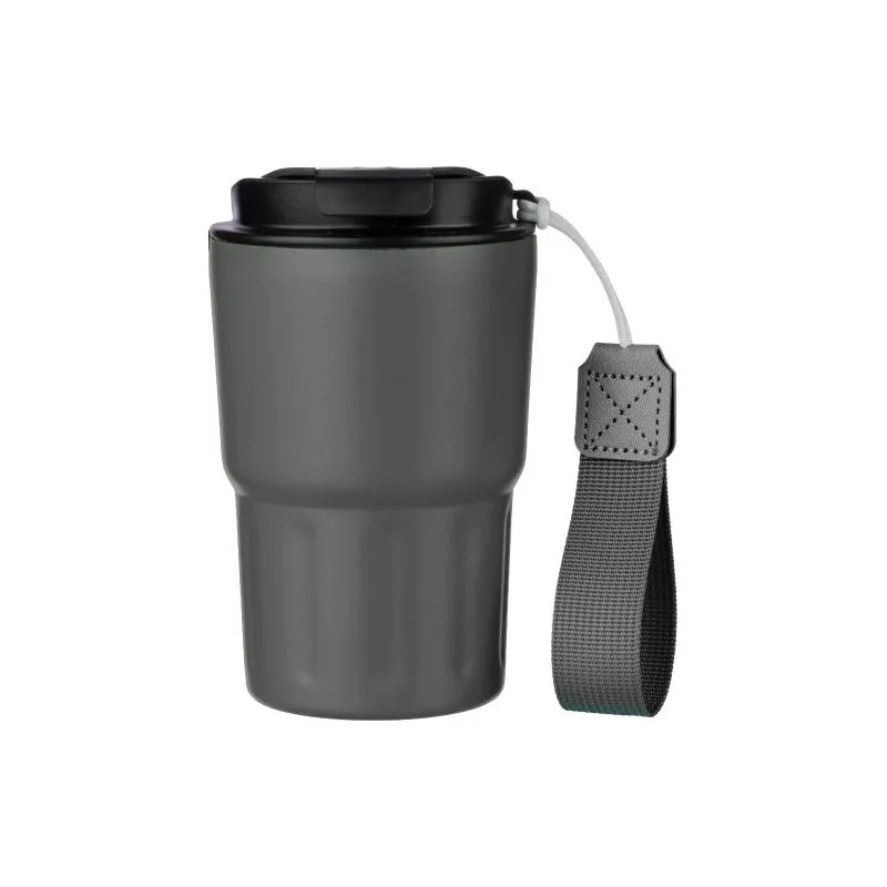 Mug isotherme personnalisé en inox - Louisa Matières : aluminium Couleurs : bleu personnalisable avec votre logo