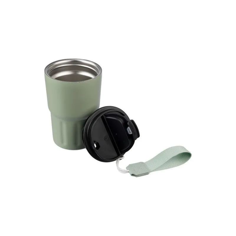 Mug isotherme personnalisé en inox - Louisa Matières : aluminium Couleurs : rouge personnalisation sur mesure