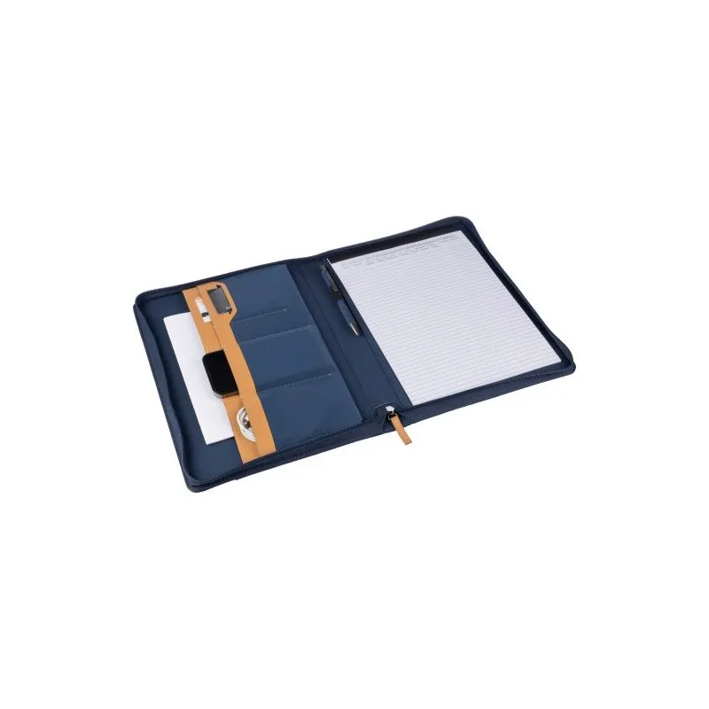 Conférencier A4 zippé en rPET Jasmin - Écologique et Pratique