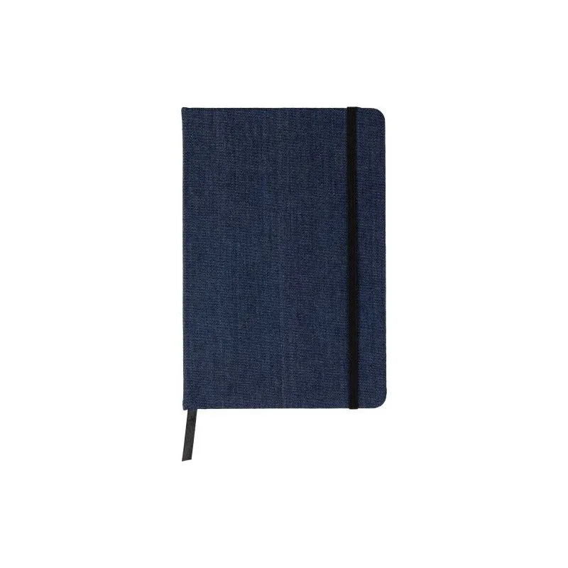 Carnet A5 personnalisé en denim - Alfred, idéal pour vos notes pas cher Matières : polyester Taille textile : XXL Couleurs : ble