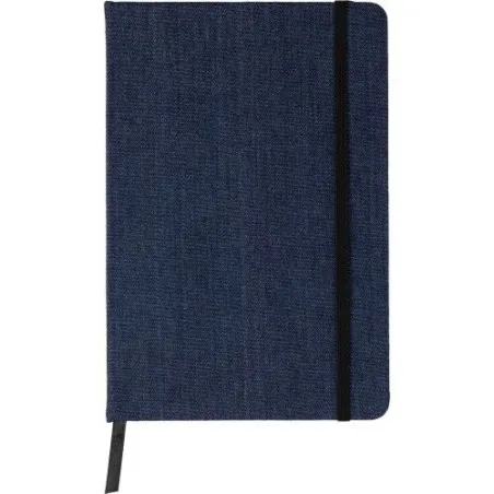 Carnet A5 personnalisé en denim - Alfred, idéal pour vos notes pas cher Matières : polyester Taille textile : XXL Couleurs : ble