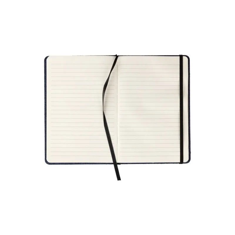 Carnet A5 personnalisé en denim - Alfred, idéal pour vos notes pas cher Matières : polyester Taille textile : XXL Couleurs : ble
