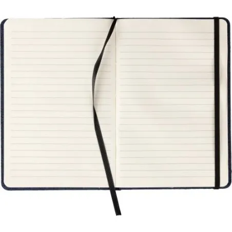 Carnet A5 personnalisé en denim - Alfred, idéal pour vos notes pas cher Matières : polyester Taille textile : XXL Couleurs : ble