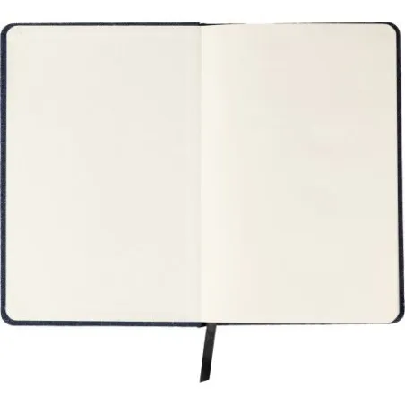 Carnet A5 personnalisé en denim - Alfred, idéal pour vos notes pas cher Matières : polyester Taille textile : XXL Couleurs : ble