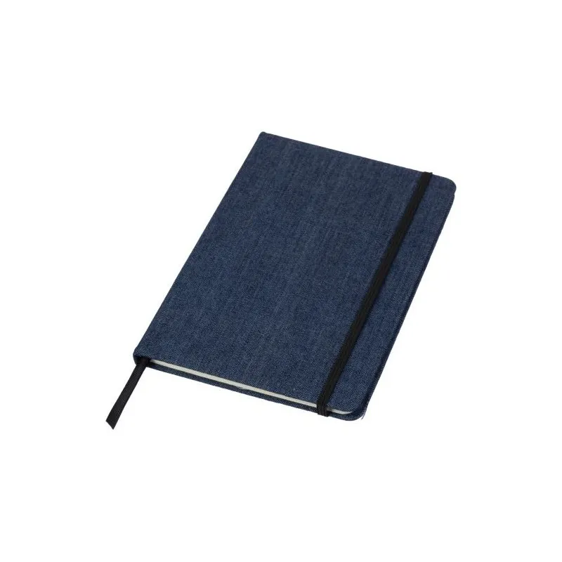 Carnet A5 personnalisé en denim - Alfred, idéal pour vos notes pas cher Matières : polyester Taille textile : XXL Couleurs : ble