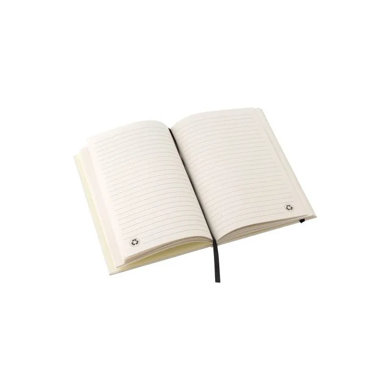 Carnet A5 écologique en carton recyclé personnalisé Hudson Matières : polyester Taille textile : S Couleurs : bleu impression ha