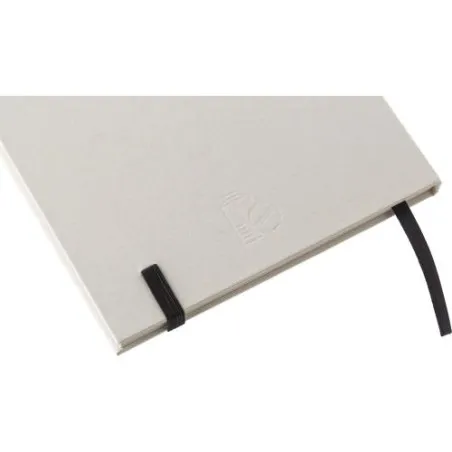 Carnet A5 écologique en carton recyclé personnalisé Hudson Matières : polyester Taille textile : S Couleurs : bleu marquage lase