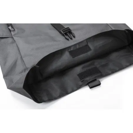 Sac à dos roll-top écologique en polyester rPET - Evie Matières : polyester Taille textile : M Couleurs : orange accessoire évén