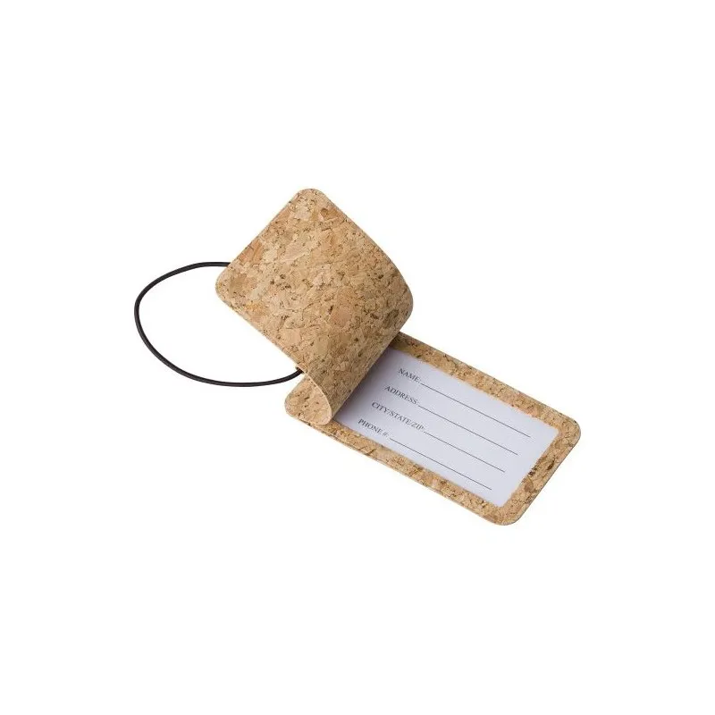 Porte-étiquette personnalisable en liège pour valise - Makai Matières : polyester Taille textile : XL Couleurs : rouge personnal