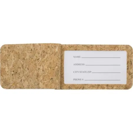 Porte-étiquette personnalisable en liège pour valise - Makai Matières : polyester Taille textile : XL Couleurs : rouge goodies p