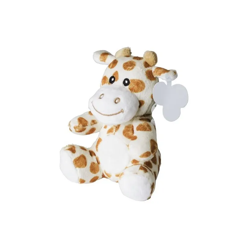 Peluche écologique 'Girafe' en polyester - Naomi, idée cadeau unique personnalisée Matières : polyester Taille textile : M Coule