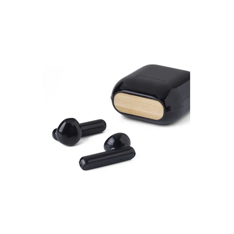 Oreillettes sans fil personnalisées en ABS - Waylon Matières : polyester Taille textile : S Couleurs : bleu marine accessoire év