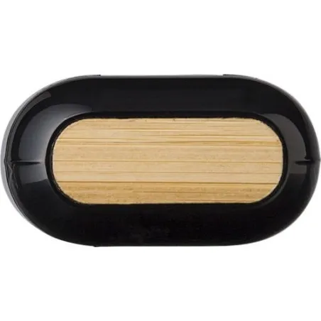 Oreillettes sans fil personnalisées en ABS - Waylon Matières : polyester Taille textile : S Couleurs : jaune personnalisation ra