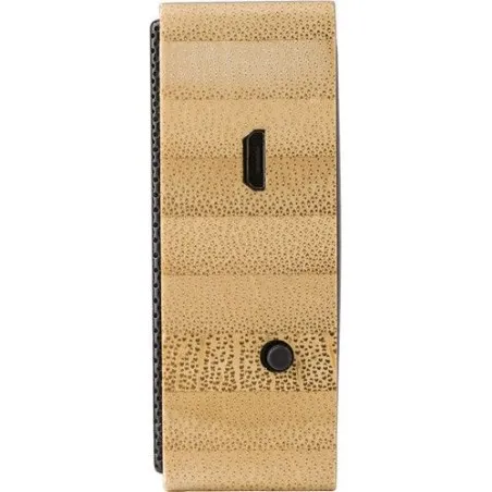 Enceinte sans fil écologique en bambou - Fox Matières : polyester Taille textile : XXL Couleurs : rouge marquage laser ultra pré