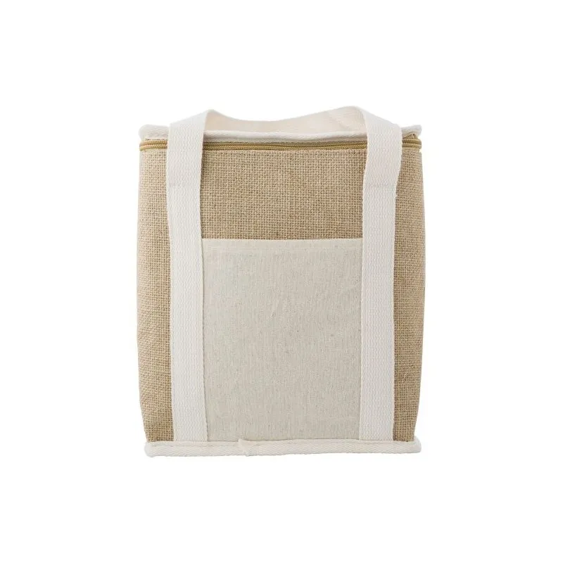 Sac isotherme écologique en jute personnalisé - Raveena, idéal pour vos sorties Matières : polyester Taille textile : XL Couleur