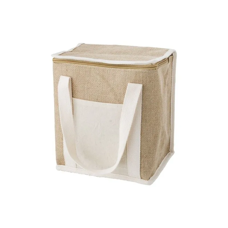 Sac isotherme écologique en jute personnalisé - Raveena, idéal pour vos sorties Matières : polyester Taille textile : XL Couleur