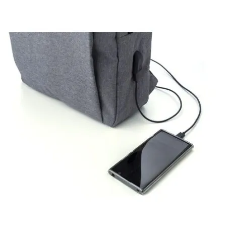 Sac à dos porte-ordinateur Carlito - Antivol et USB Personnalisé