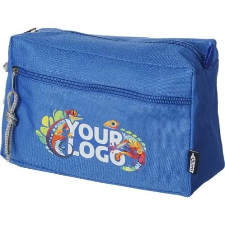 Trousse de toilette écologique en rPET personnalisée - Natasha Matières : polyester Taille textile : XXL Couleurs : rouge cadeau