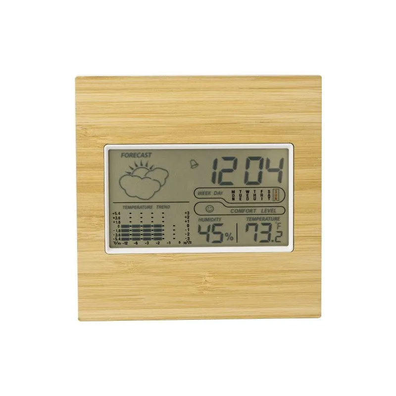 Station Météo Écologique en Bambou - Lia Matières : polyester Taille textile : M Couleurs : blanc