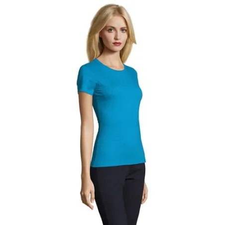 T-Shirt Femme Personnalisé 190g Confort et Style - Imperial Women Matières : coton Taille textile : M Couleurs : bleu ciel perso