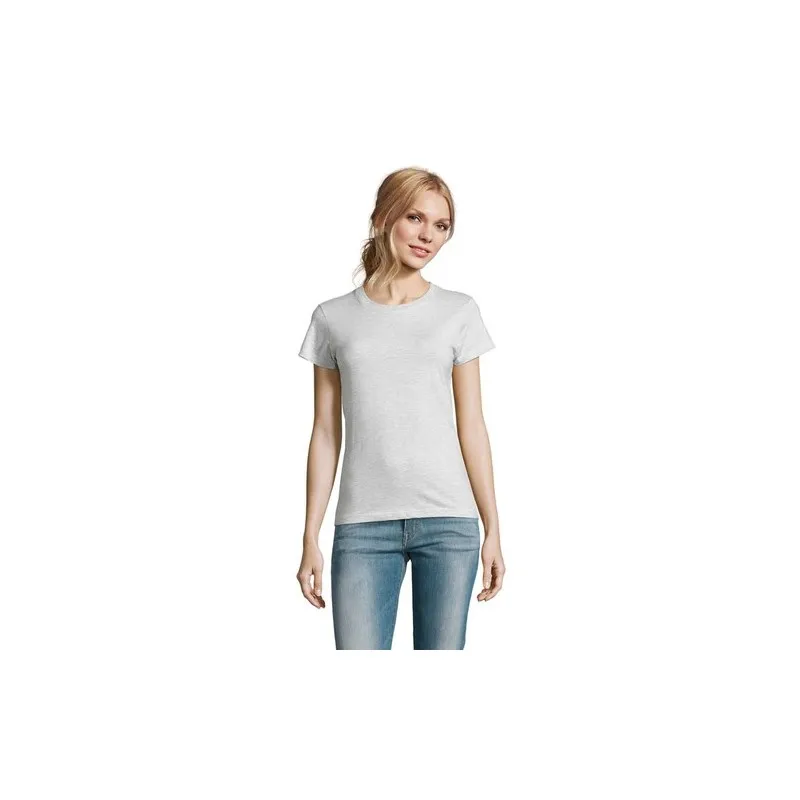 T-Shirt Femme Personnalisé 190g Confort et Style - Imperial Women Matières : coton Taille textile : XL Couleurs : bleu ciel cade