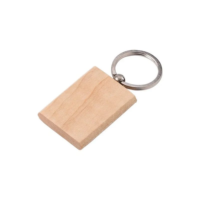 Porte-clés publicitaire en bois unique - Shania Matières : microfibre Couleurs : noir goodies publicitaire événementiel