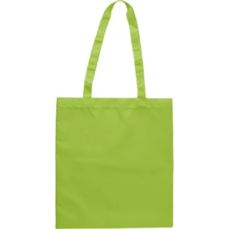 Sac shopping personnalisé en rPET écologique Anaya Matières : microfibre Couleurs : jaune personnalisable avec votre logo