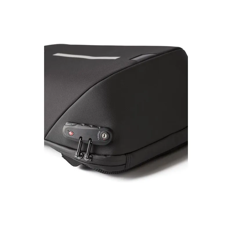 Sac à dos antivol en nylon personnalisable pour ordinateur USB Cleo Matières : polypropylène (PP) Couleurs : blanc impression ha