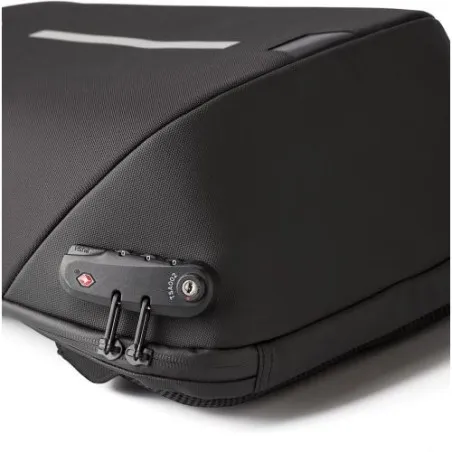 Sac à dos antivol en nylon personnalisable pour ordinateur USB Cleo Matières : polypropylène (PP) Couleurs : blanc impression ha