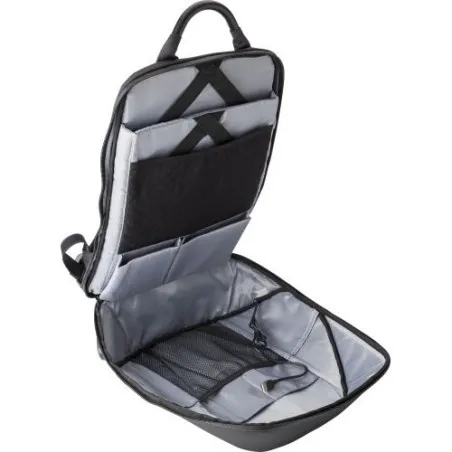 Sac à dos antivol en nylon personnalisable pour ordinateur USB Cleo Matières : polypropylène (PP) Couleurs : blanc marquage lase